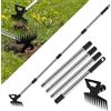 JNUYISW Estirpatore Erbacce Manuale, 147cm Diserbatrice Manuale con Manico Lungo 2 in 1 Strumento per la Rimozione delle Erbacce Senza Piegarsi o Inginocchiarsi per Giardino, Cortile, Patio, Prato