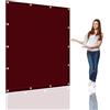 WGLF SUN Vela Ombreggiante 1.5 x 1.5 m Impermeabile Tenda a Ombreggiante con Occhielli Protezione Raggi UV HDPE Tela Occultante per Spiaggia Serra Giardino, Weinrot