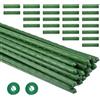 EUIEUT 24 Pezzi Bastoncini per Piante Rampicanti 40 cm Supporti per Piante Sostegno per Piante Rampicanti Pali per Piante da Giardino con 24 Tubi di Collegamento per il Supporto di Verdure e Fiori