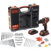 BLACK+DECKER, Trapano/Avvitatore a percussione 18V Litio in valigetta premium con doppia batteria ed extra accessori. BDCHD18BOA-QW