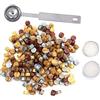 FFTANXS Kit Ceralacca, 200 Cera lacca per sigilli,Ottagono Sigillo Perline di Cera Bastoncino,Perline di ceralacca confezionate in scatola di plastica con 2 candele e 1 cucchiaino sciogli ceralacca(Mescolare)