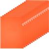 PATIKIL Cartellina a L Formato A4, 15Pz Buste Porta Documenti Trasparenti Cartella Portadocument Copertine Custodie Per Documenti Cartelle Ufficio, 8.7x12.2, Arancione