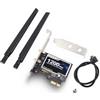 Dpofirs Scheda WiFi PCIE AC1200 per PC, Scheda di Rete Wireless Dual Band Scheda di Rete Gigabit Desktop BT4.2 Adattatore Wireless PCIE da 1200 Mbps per Laptop
