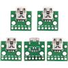 xiwai 5 pezzi USB 2.0 Mini-B femmina presa connettore fai da te OEM orizzontale con montaggio su scheda PCB tipo saldato 480 Mbps