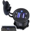Generic Caricabatterie rapido per auto,Caricabatterie per auto,Adattatore di ricarica per auto a doppia porta - Caricabatteria da auto per cellulare per la maggior parte dei telefoni e tablet, presa USB per a