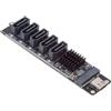 Cablecc 10Gbps USB-C 5 Porte Tipo-C a 6Gbps NGFF B+M Chiave SATA Adapter Converter PM Port Moltiplicatore Selettore JMB575 JMS580