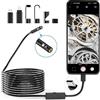 Lightswim Telecamera di ispezione endoscopica a doppia lente 1920P endoscopica di tipo C con 8 luci LED per smartphone Android e iOS, iPhone, iPad, Samsung (16,5 piedi/5 m)