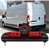 SIXWIN 720P Telecamera Posteriore per FIAT Ducato Late 3 Gen/Peugeot Boxer/Citroen Jumper 2006-2017,Telecamera per Terza Luce di Stop, Visione Notturna a IR,Grandangolo 140°, IP67, con 10M Cavo