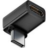 cablecc Adattatore di prolunga USB 5.0 80 Gbps da maschio a femmina con 240 W, 16 K, 8 K e 5 K, compatibile con USB 4.0 Thunderbolt 3/4/5 (angolato verso l'alto)