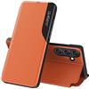 COTDINFOR Cover Compatibile con Samsung Galaxy A26 Custodia Flip Pelle Smart View Antiurto Libero Stand Cavalletto Pieghevole Paraurti Protettiva Bumper Cover per Samsung Galaxy A26 Orange CC.