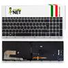 new net - Tastiera Compatibile con Notebook HP EliteBook 850 G6 6XD97EAR 8AE47UPR 6YP85AWR 7KP03EA 6XD57EA 6XE74EAR 1Y501UP 15U97ES 4YE93AV 9WR37EC [Frame Silver - Trackpoint - Layout ITA]