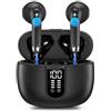 kepsa Cuffiette Bluetooth 5.4 In-Ear con audio Stereo HiFi e bassi profondi, 4 Microfoni ENC con Cancellazione del Rumore, 56 Ore di Riproduzione e Impermeabili IPX7, compatibili con Android, IOS e Windows.
