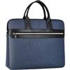 F Fityle Borsa Porta Documenti Borsa per riunioni aziendali Borsa con Cerniera Portatile per Laptop, Blu Scuro
