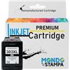 Mondo Stampa 1 Cartuccia d'Inchiostro Nero Alta Capacità compatibile con HP 303 303XL Envy Photo 6230 7134 7830 Inspire 7220e 7920e Tango X