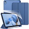 FINTIE Custodia per iPad (A16) 11ª Gen 11 (2025) / iPad 10ª Gen 10,9 (2022) con Portapenne - [con Vetro Temperato Pellicola] Sottile Leggero Semi-Trasparente Opaca Posteriore Cover, Navy
