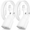 SFVest Caricabatterie rapido per iPhone, confezione da 2 PD 3.0, presa USB C con 2 m cavo Lightning per iPhone 14/14Pro/13/13 Mini/13 Pro/13Pro Max/12/12Pro/12 Pro Max/11/1 Pro/ 11 ProMax