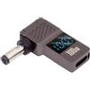 cablecc USB-C Type-C Smart LED Display Ingresso a 100 W Uscita DC 5,5x2,1 mm Jack Alimentazione 20 V 5 A PD Carica 65 W Adattatore per laptop