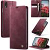Cracedily Cover per iPhone XR Case, Libro Custodia Portafoglio Premium Pelle PU, Slot Scheda, RFID Shieldon, Chiusura Magnetico Aletta Antiurto Case Custodia per Apple XR, Rosso