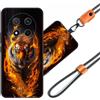 JEZSTHAI Custodia Compatibile con HONOR Magic 7 Lite Cover in Silicone TPU Morbido con Cordino/Laccio Tracolla Cellulare,Antiurto AntiGraffio Protettiva Bumper Case con Disegno Motivi,A07