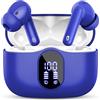 Btootos Cuffie Bluetooth, Auricolari Bluetooth 5.4 Stereo HiFi con 4 HD Mics, Mini Cuffie Wireless, 40 Ore Cuffiette Bluetooth per Androide/iOS, USB-C, Earbuds IP7 Impermeabili, LED Display