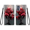 KARTXITAI Cover Compatibile con realme GT Master Edition PU Pelle TPU Silicone Portafoglio Magnetica con Disegni Motivo Animale Flip Custodia in Libro Slot Schede Custodia-Rose rosse,fuoco
