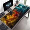 YEYUMEOZ Tappetino per Mouse Gaming Astratto, Tappetino Mouse Grande 140x60 cm, Idrorepellente Base in Gomma Antiscivolo Sottomano Scrivania, XXL Mousepad Blu con Bordi Cuciti per Ufficio Gaming PjY1479 L-0