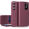 Nshkeji Cover per Samsung Galaxy S26 Plus Custodia a Libro Portafoglio Pelle Flip Carta Fessura Con Finestra di Visione Notifiche e Porta Carte Cover Antiurto Custodia per Samsung S26 Plus 5G Case
