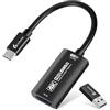 Guermok Scheda di acquisizione HDMI 4K @ 60FPS, 1080P @ 240FPS USB 3.0 HDMI a USB A/C Scheda di acquisizione video per streaming, funziona con Pad, Switch 2/1, PS4/5, Xbox1, Quest3, Mac OS, Windows