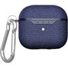 BoerHang Cover Compatibile con AirPods 4 2024, Custodia Protettiva Anticaduta Semplice con Texture in Pelle TPU+ [LED Frontale Visibile] Compatibile con AirPods 4 2024.Blu scuro