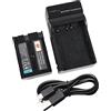 DSTE Batteria agli ioni di litio D-LI50 e caricatore micro USB compatibile con Pentax D-LI50, K10, K10D, K10D GP, K10D Grand Prix, K20D Konica Minolta NP-400,a Sweet Digital, a-5 Digital, a-7 Digital