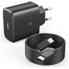 YKEJCLD Caricatore USB C 45W Per Samsung, [Cavo 2.0m incluso] Caricabatterie Superveloce 45W Compatibile con Samsung Galaxy S24 Ultra/S24+/S24/S23 Ultra/S23/S22/S21/S20, A54/A25/A15, Z Fold 6/Z Flip 6/Tab S9