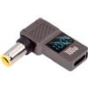 cablecc USB-C Type-C Smart LED Display Ingresso a 100 W Uscita DC 7,9x5,4 mm Jack Alimentazione 20 V 5 A PD Carica 65 W Adattatore per laptop