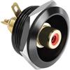 QIANRENON Placcato oro RCA Filettatura Fisso Montaggio Saldatura Connettore RCA Femmina Saldatura Adattatore AV Componenti Audio Boccole da incasso per S/PDIF TV Phono Amplificatore, (Rosso)