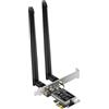 Yindhgdr Adattatore WiFi 6E 5400Mbps BT5.2 Scheda di Rete Wireless PCI-e AX5400 Scheda WiFi 6E PCI-e 2.4G/5G/6Ghz per Win10 Win11