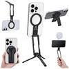 K&F CONCEPT Mini Treppiede Magnetico Sottile 7mm 59g Per Smartphone | Pieghevole, Mini Treppiede Tascabile con Doppio Lato Magnetico e Gancio, Compatibile con iPhone 17-12 e Android -PT02
