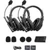 SYNCO XTALK Xmax2 - Cuffie intercom, sistema di comunicazione wireless, 2,4 GHz, 500 metri, Dual Ear Team Communication Headset for Live Show Stage Performance Movie Shoot