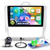 VECHTEL 4G+64G Autoradio Android 15 per Ford Focus Mk2 II 2 2004-2011, 9'' Incell HD Schermo Tactile co Carplay Android Auto senza Fili, Stereo Auto co GPS WiFi USB Bluetooth FM RDS Radio Retrocamera
