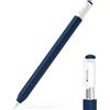 JOOSKO Astuccio per Apple Pencil (USB-C), custodia protettiva in silicone, supporto magnetico e doppio tocco (blu navy)