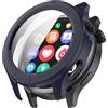 FTRONGRT Cover Compatibile con Xiaomi Watch S4 / eSIM, PC + Pellicola Temperata Tutto Compreso Antigraffio Custodia Protettiva.Blu Inchiostro
