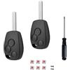 EcoJozon Guscio Chiave 3 Tasti con lama 2 Pezzi Cover Chiave con 6 Pulsanti e Cacciavite per Renault Master Twingo Kangoo Modus Dacia Clio Trafic Scocca Telecomando Ricambio per Chiave Auto