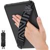 MoKo Cinturino di Sicurezza per 9 - 11 iPad/iPad Pro/iPad Air/Kindle Fire HD/Samsung/Lenovo Tablet, Cinturino da Mano Versatile ad Alta Elasticità Supporto Antiscivolo, Nero