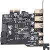 Haofy Easy PCI Extension Card Ampiety Installazione Stabile 5 USB PCIE 7 8 10 11 Black Card