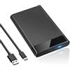 CKDSA Custodia trasparente per SSD mSATA da 2,5 pollici, USB 3.0, per dischi rigidi esterni SATA da 7 mm/9,5 mm e SSD da 2,5 pollici, con cavo USB 3.0. Installazione senza attrezzi