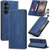 Jasonyu Cover per Samsung Galaxy S26 Plus/S26+ Flip Custodia in Pelle PU, Cover a Libro Portafoglio, Funzione Supporto, Magnetica, Slot Schede, TPU Bumper Caso Custodia (Blu)