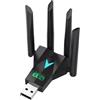 Nettoppo Adattatore USB WiFi 1300Mbps Dual Band 2.4G/5Ghz Dongle Wi-Fi USB3.0 Ricevitore Wireless A 4 Antenne 802.11AC Ad Alta Velocità