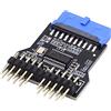 NFHK Scheda Madre 19pin USB 3.0 Header 1 a 2 USB2.0 9Pin Femmina Estensione HUB Connettore Adattatore Porta Multilier