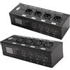 No 2X(1 Coppia di Estensori XLR/ Audio RJ45 Cat5/Cat6 Ethernet A 4 Canali, Est3284