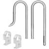LINLAN Ingresso/Uscita Lily Pipe Acciaio Inossidabile 304 con Mini Supporto in Lega di Alluminio, Uscita rotabile a 360°, per Tubo Filtro 16/22mm (5/8 INT.), per Acquari Senza Cornice (16mm)