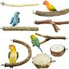 Allazone 8 Pz Posatoi in Legno di Uccelli, U Forma Posatoi per Uccelli, Posatoi in Legno per Uccelli Legno Naturale per Cacatua, Cocorite