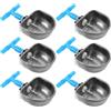 COLLBATH 6 pezzi Abbeveratoio Coniglio INOX Ciotola Automatica Capacità per Gabbia Clapier Dispenser Acqua Anti-Morso per Alimentazione Comfort Conigli